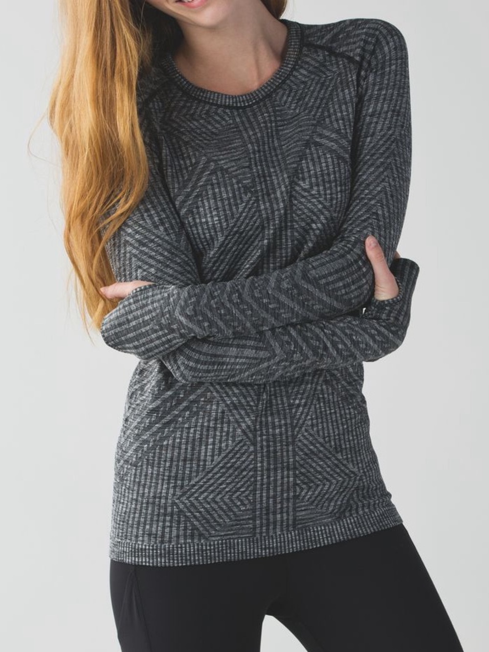 Lululemon Rest Less Pullover Women’s long sleeve top in a Heathered Black color